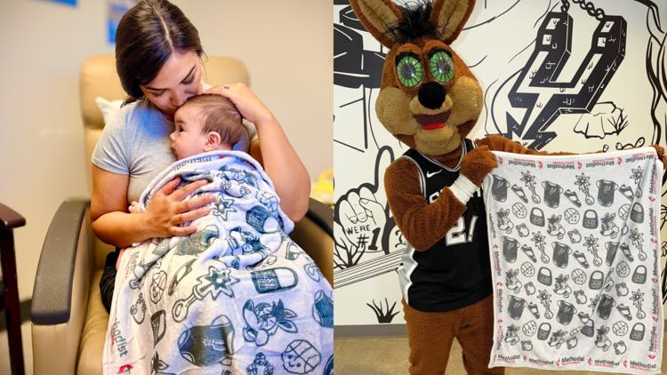 Spurs welcome San Antonio’s newest little fans with special newborn blankets