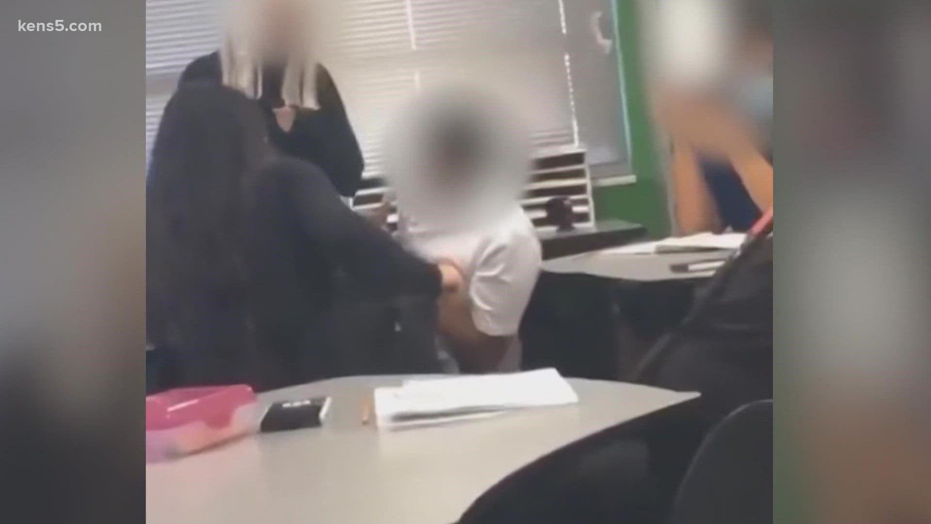A veteran math teacher's career at the San Antonio Independent School District concluded after a video of her punching a student came to light.