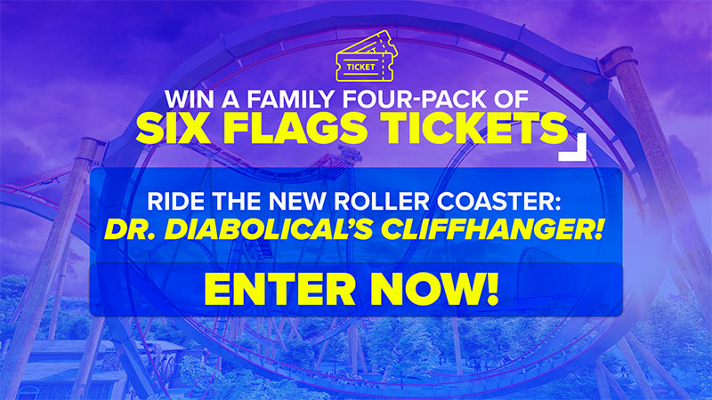 Win a family four-pack of Six Flags tickets!