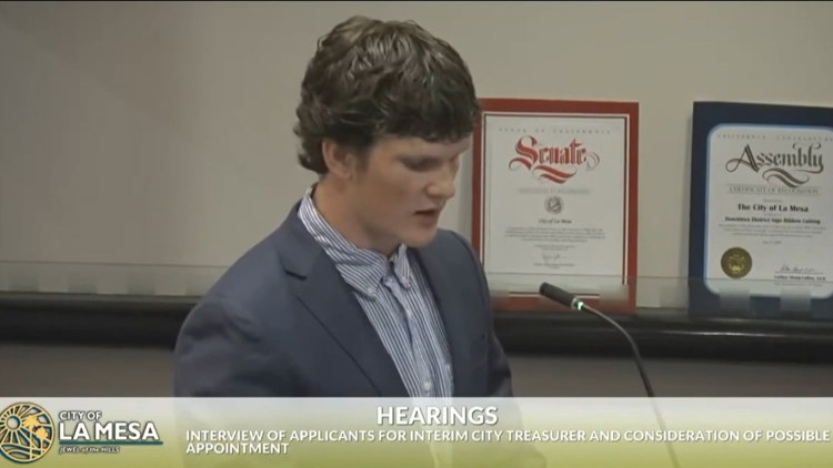 La Mesa City Council appoints 20-year-old UCLA student as interim city treasurer