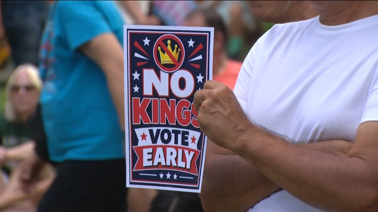 San Diego rallies call for early voting at 'No Kings' events