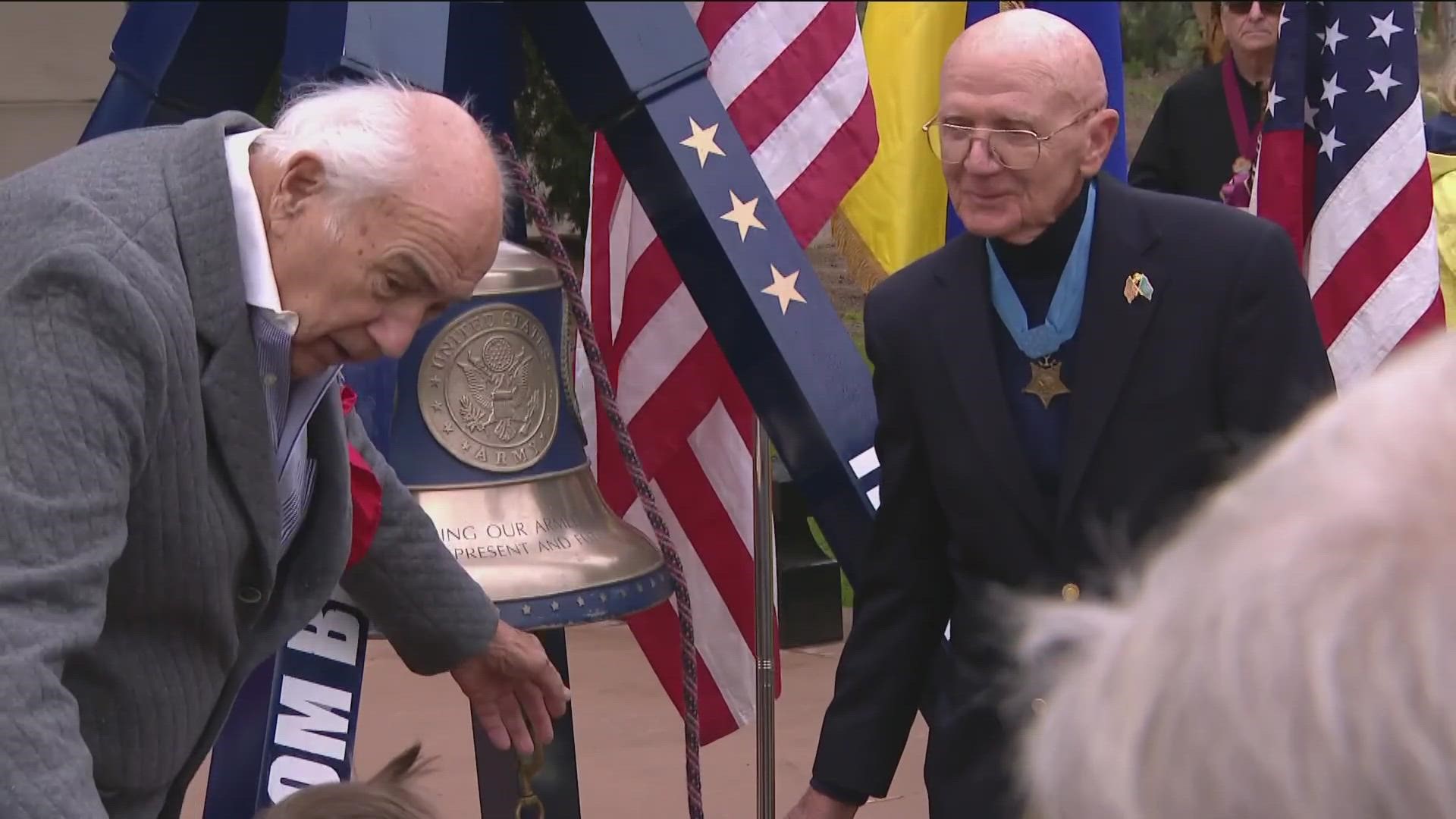 Medal of Honor recipient Robert Modrzejewski was one of many who rang America's Freedom Bell to show support and resolve Ukraine's fight for Freedom.