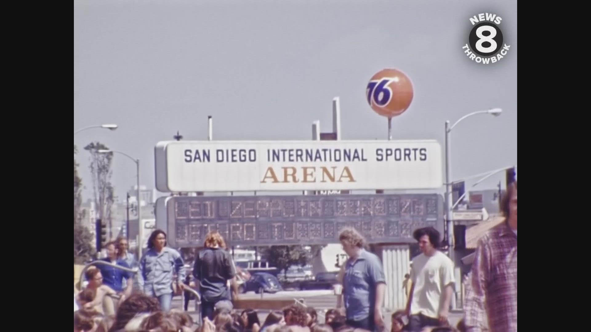 San Diego fans waiting for The Rolling Stones 1972