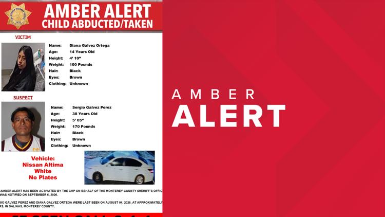 CHP issues Amber Alert for missing 14-year-old last seen with adult in Salinas area