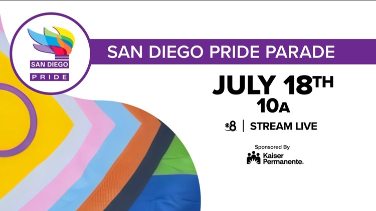 San Diego Pride Parade streams free on CBS8+ July 18, 2026
