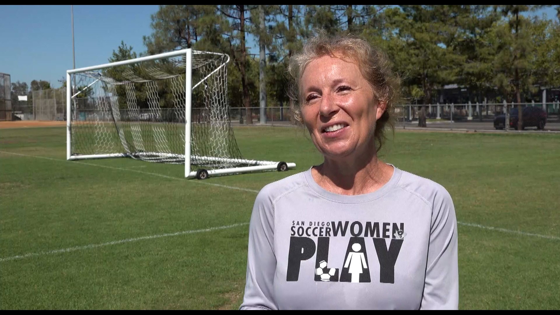 At age 45, Brandi Mitchell is the newest member of the women's soccer team and also attends class with her 18 year old son.