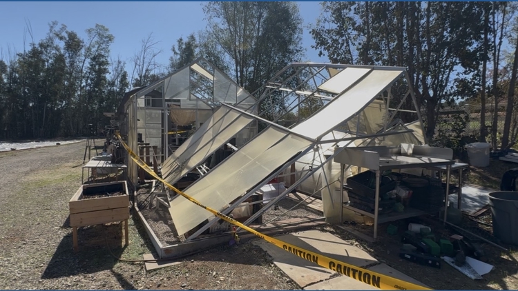 Santa Ana winds destroy Escondido greenhouses used to teach thousands of students