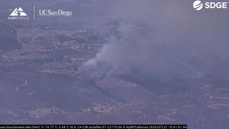 Fire crews battle brush fire in North San Diego County, evacuations ordered