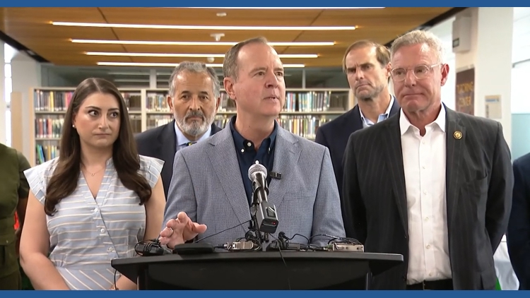 US Senator Adam Schiff visits San Diego school, discusses immigration enforcement near schools