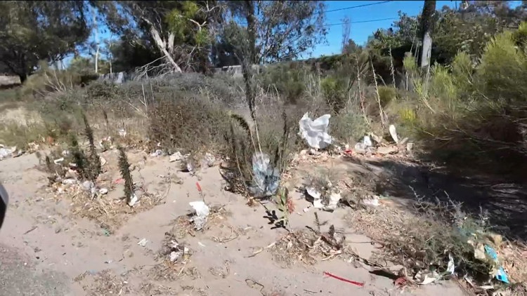 Why do East County freeway ramps keep filling with trash?