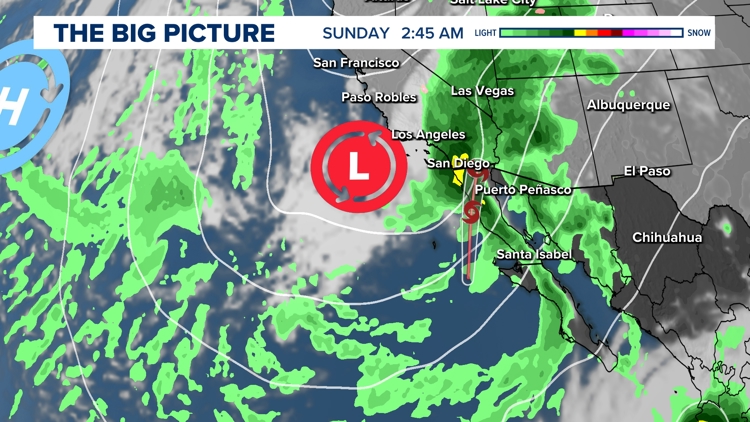 Tropical Storm Rachel drenches county overnight, still possible flooding on Sunday | San Diego Local Forecast