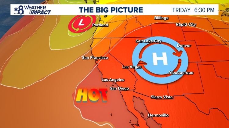 Heat and humidity to climb Wednesday through the weekend with a few mountain showers possible on Thursday | San Diego Local Forecast