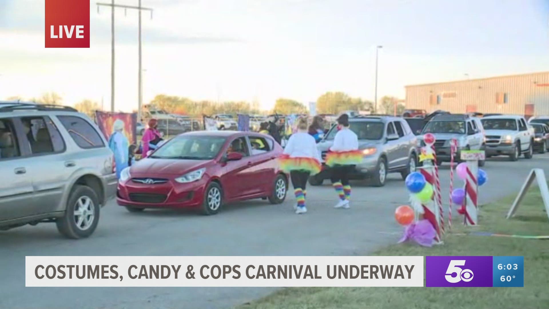It's a busy night at the Benton County Fairgrounds as hundreds of trick-or-treaters look to have some COVID safe fun during the Costumes, Candy & Cops event.