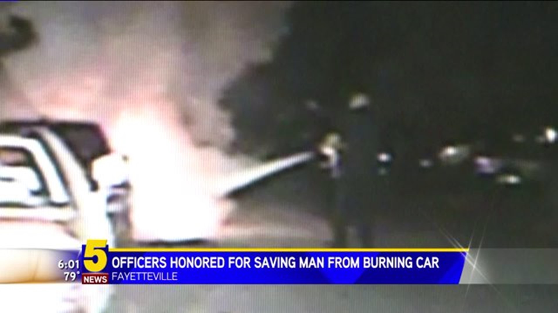 Officers Honored For Saving Man From Vehicle Fire