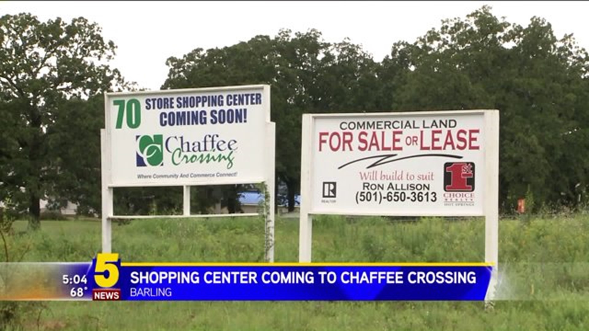 Shopping Center Coming To Chaffee Crossing