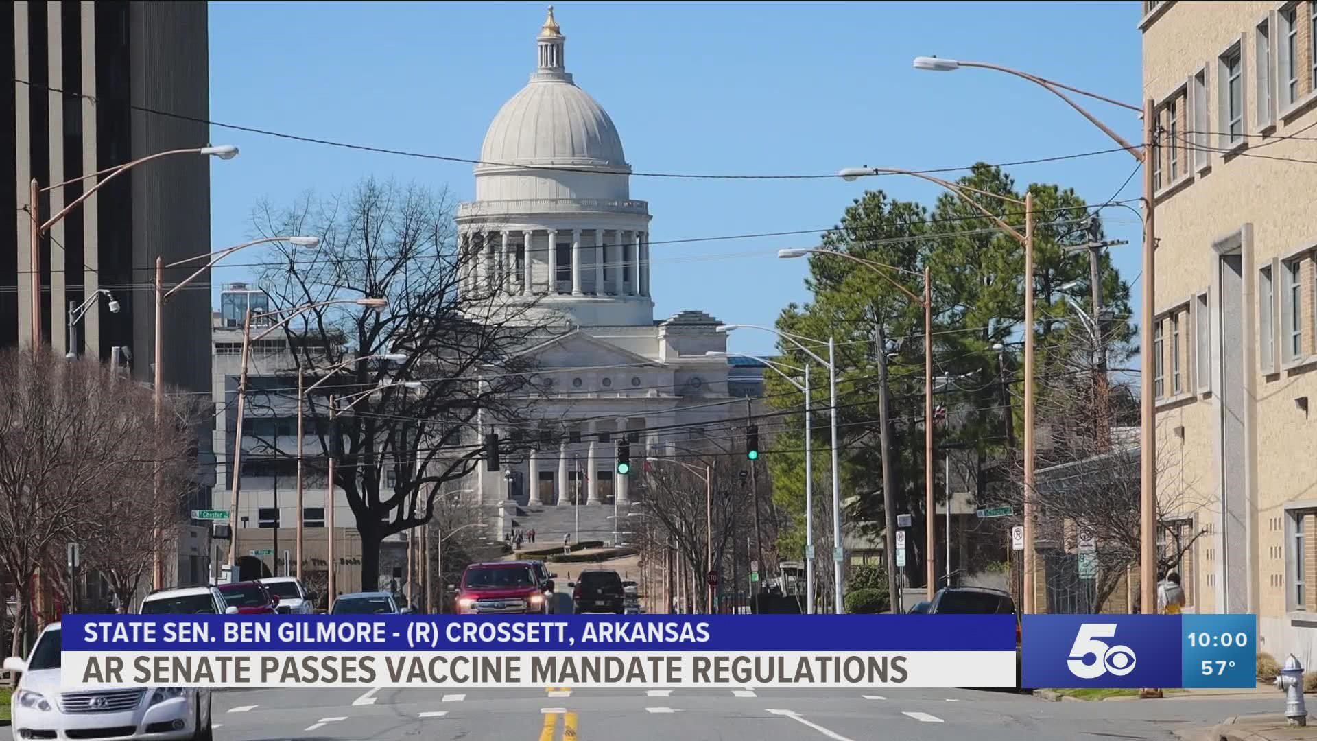 The Arkansas Senate advances three bills that protect Arkansans who refuse to take the covid-19 vaccine.