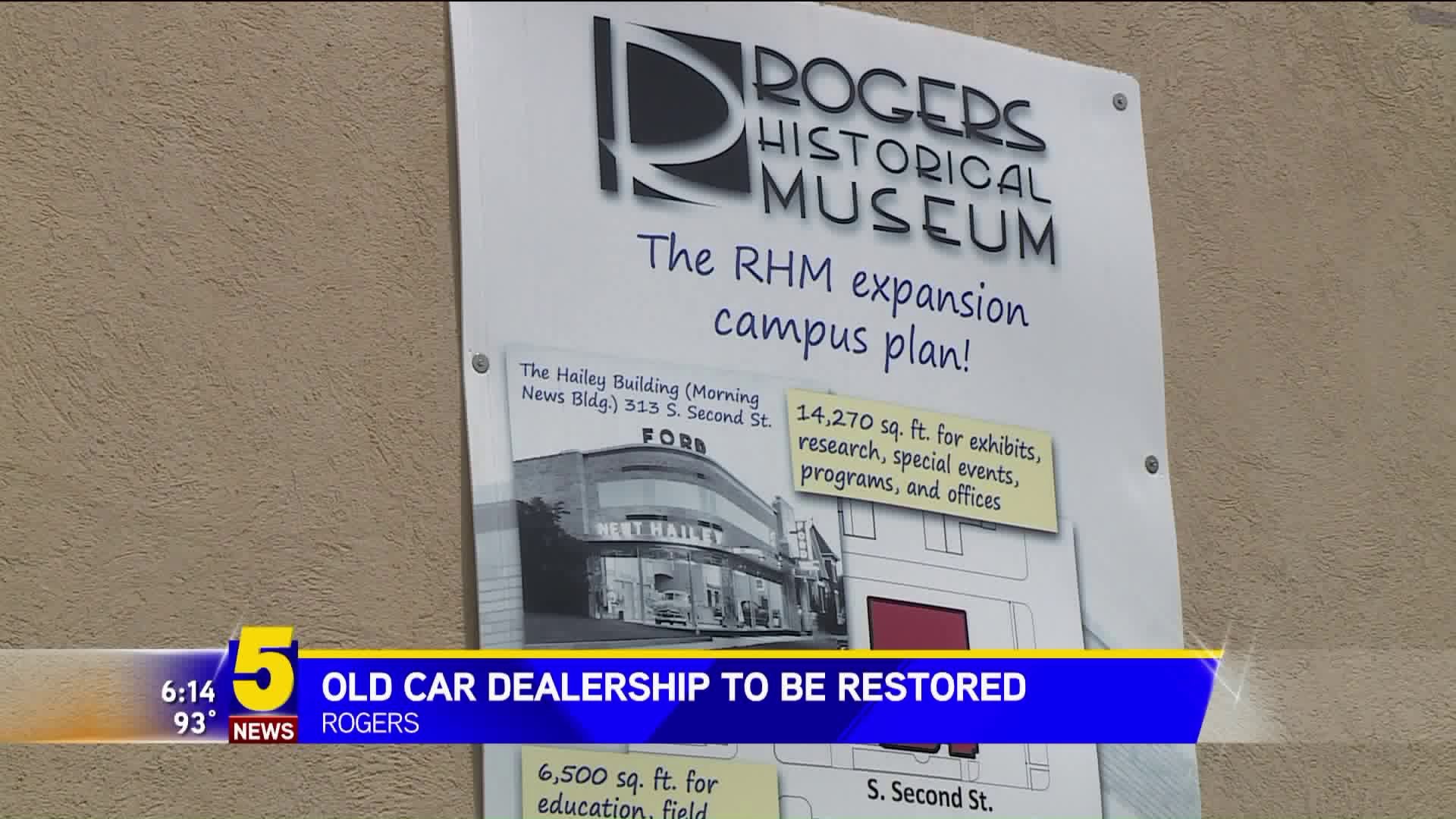 Old Car Dealership To Be Restored