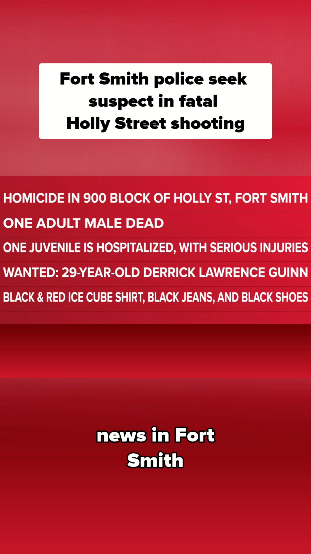 Fort Smith police seek suspect in fatal Holly Street shooting ...