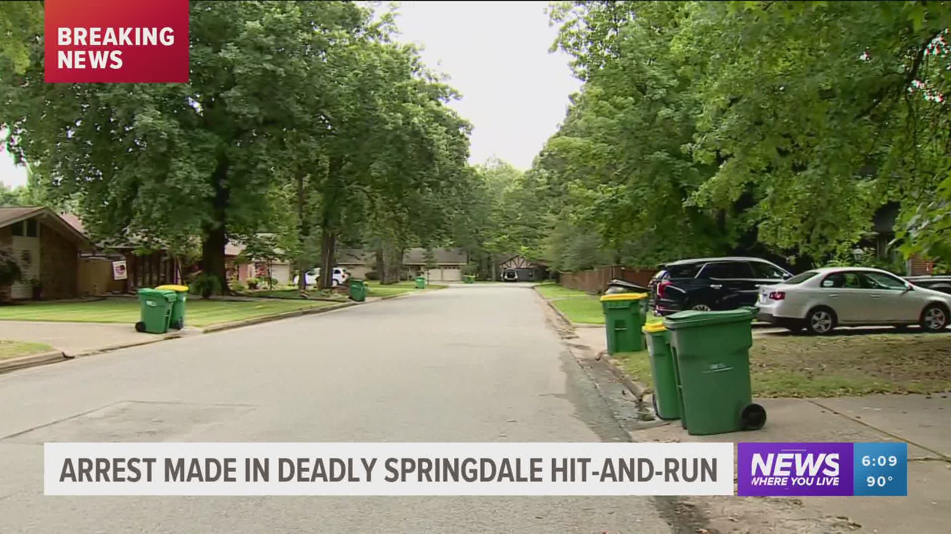 Arrest made in deadly hit-and-run in Springdale