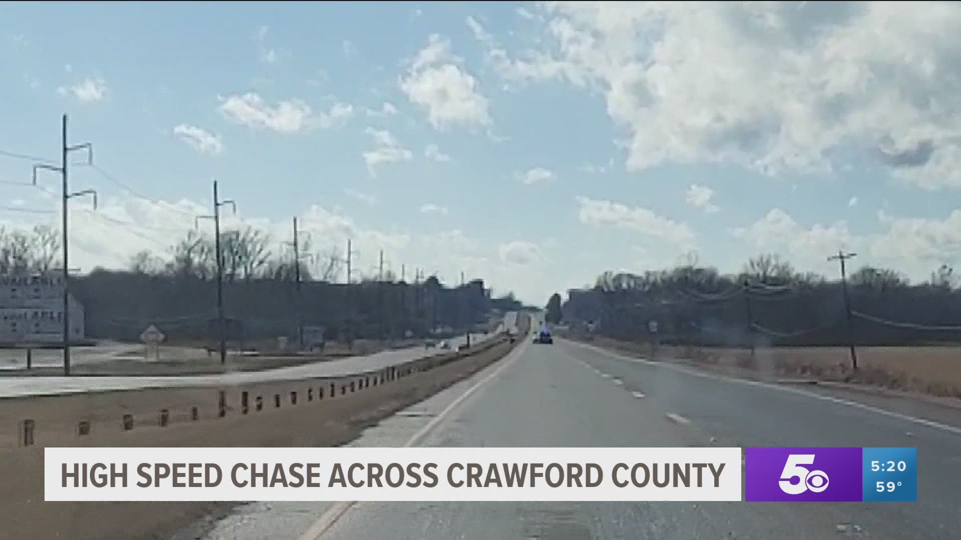 A suspect led multiple police agencies on a high-speed police chase through Crawford County earlier today (Jan. 30).