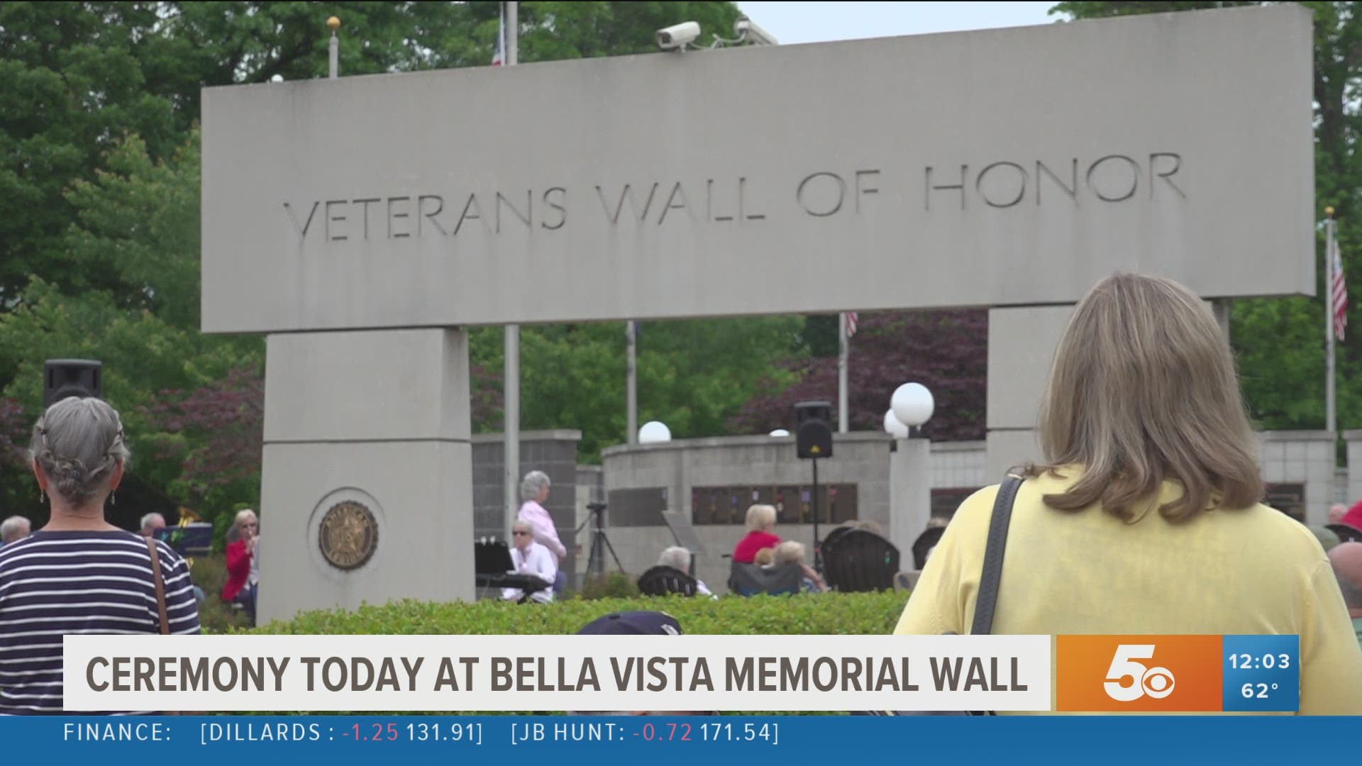 Veterans were honored today (May 31) in Bella Vista at a wall of honor.
