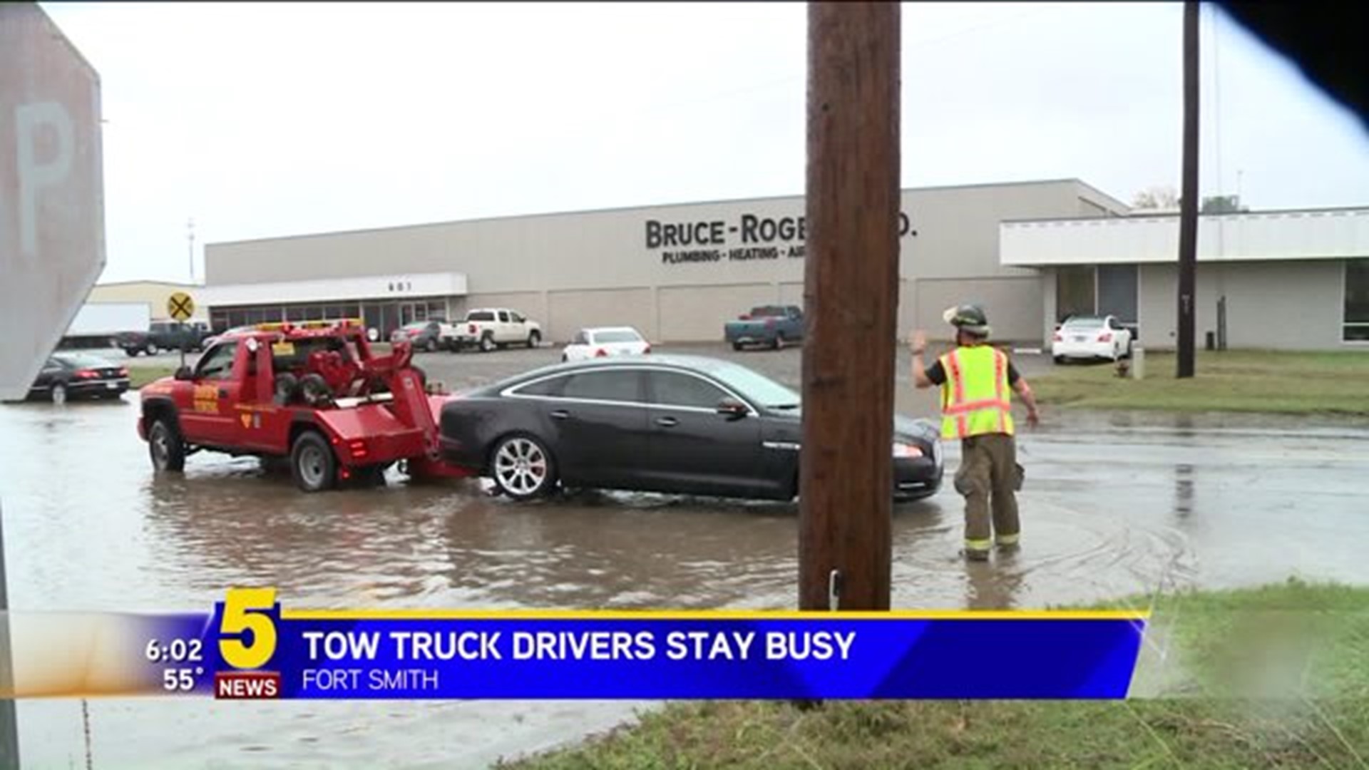 Flash Flood Keeps Tow Truck Drivers Busy