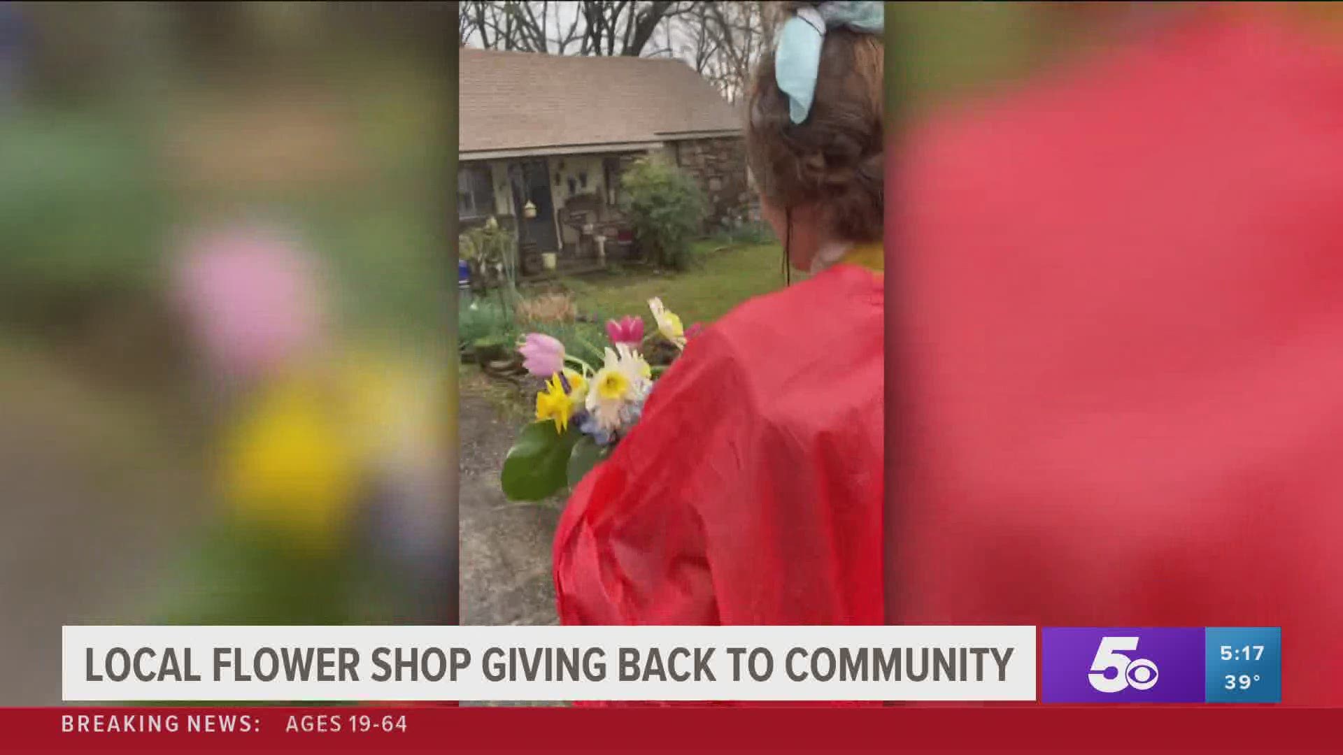 Local flower shop giving back to the community