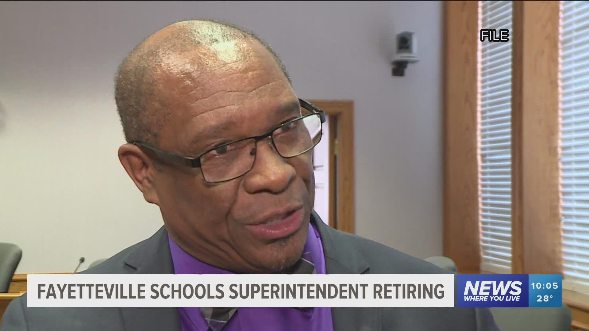 Fayetteville Public Schools's Superintendent Dr. John L. Colbert has announced his plan to retire at the end of the 2022-2023 school year.
