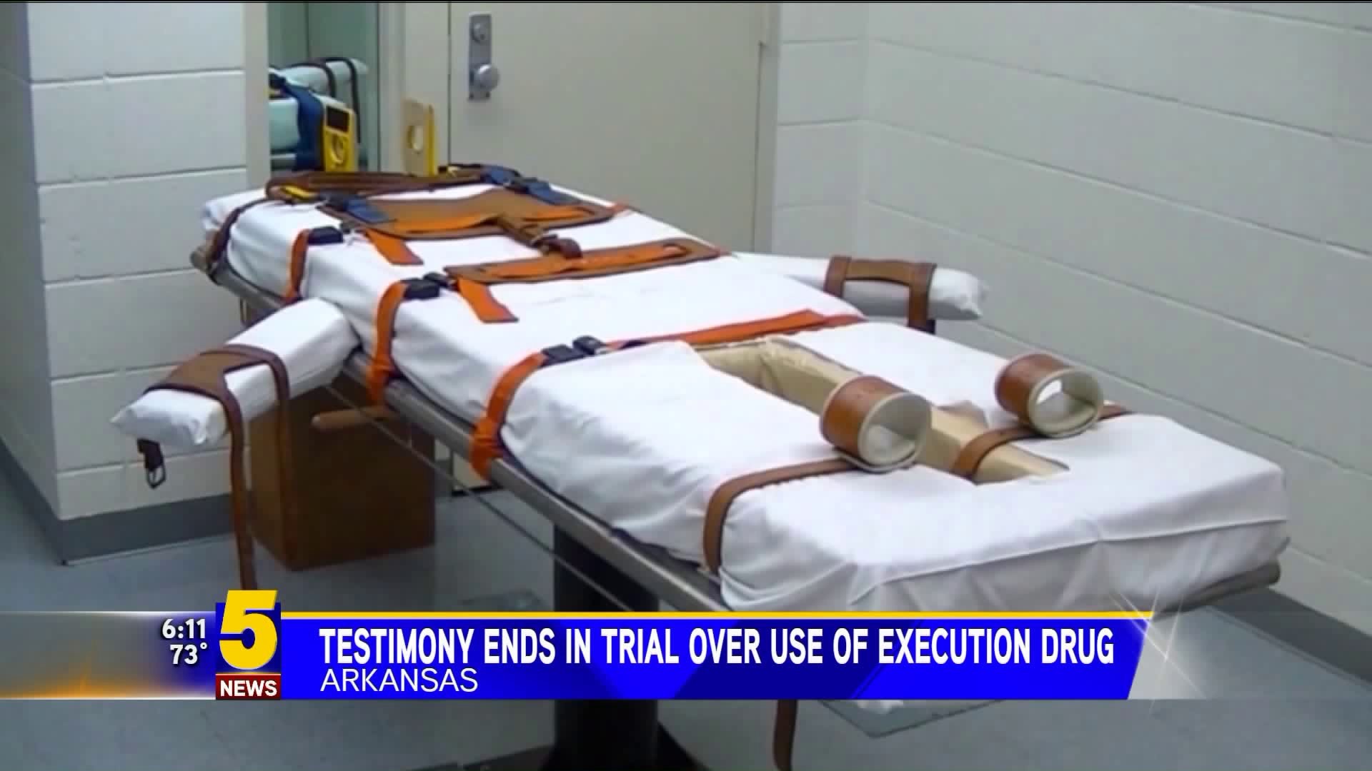 Testimony Ends Over Execution Drug