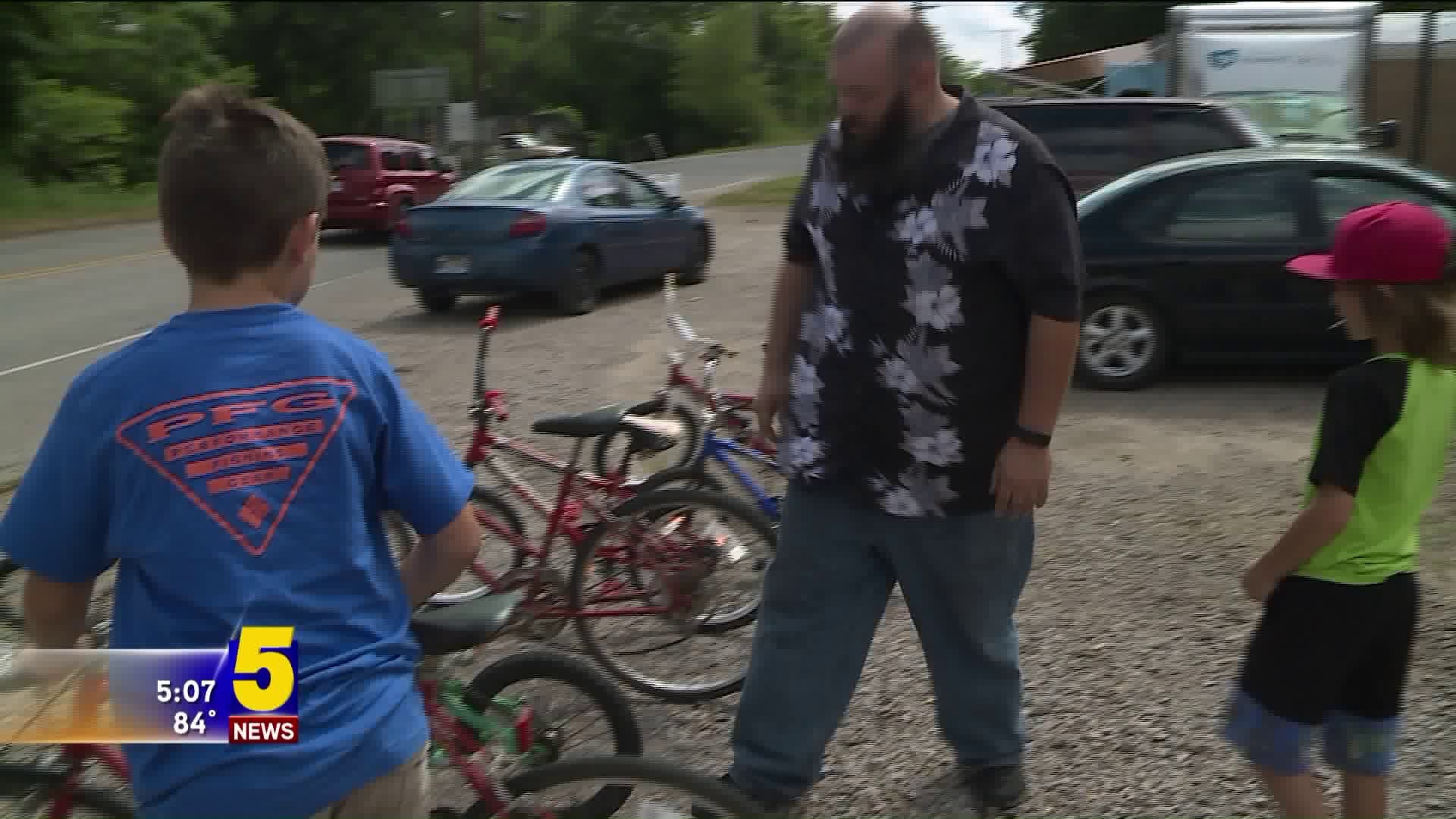 Man Continues To Repair Donated Bikes