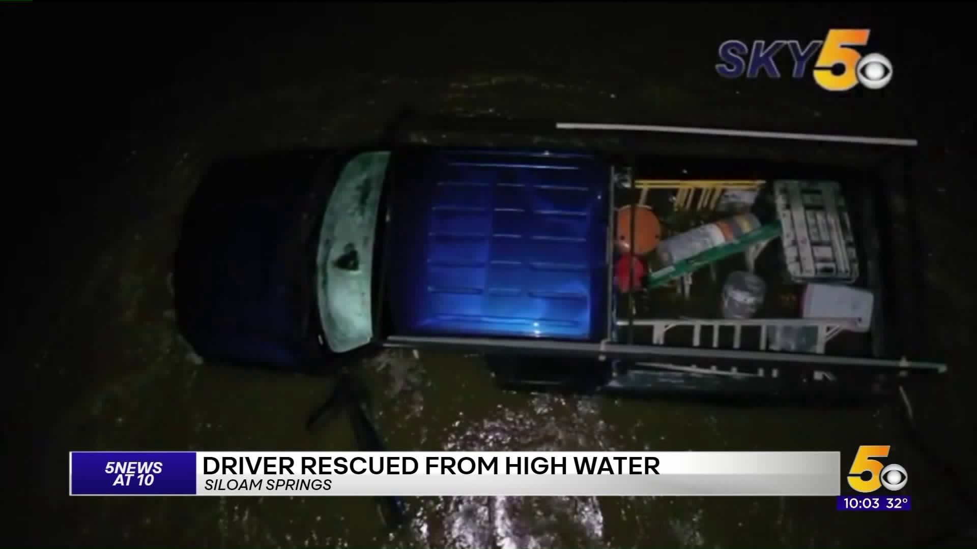 Driver Rescued from High Water in Siloam Springs