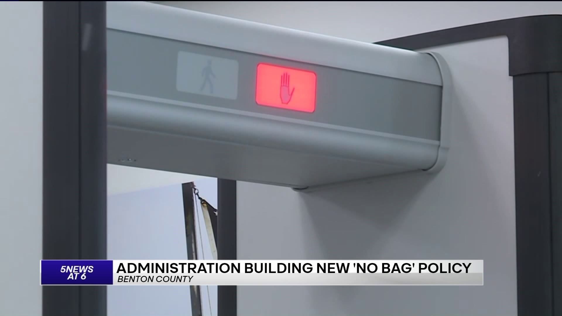 Benton County Administration Building Implementing `No Bag` Policy
