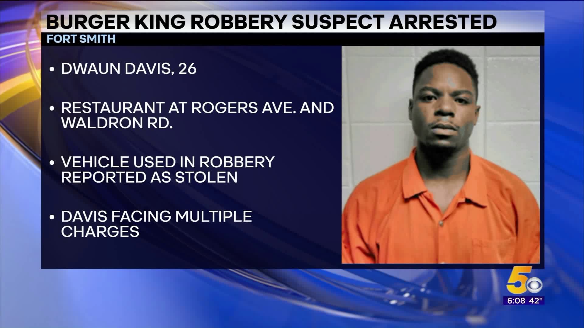 Burger King Robbery Suspect Arrested