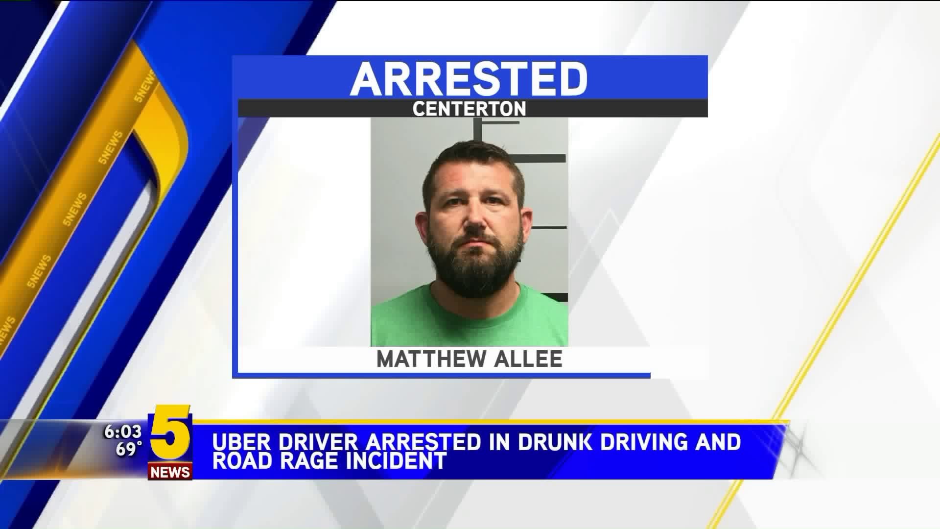 Centerton Uber Driver Arrested for DWI