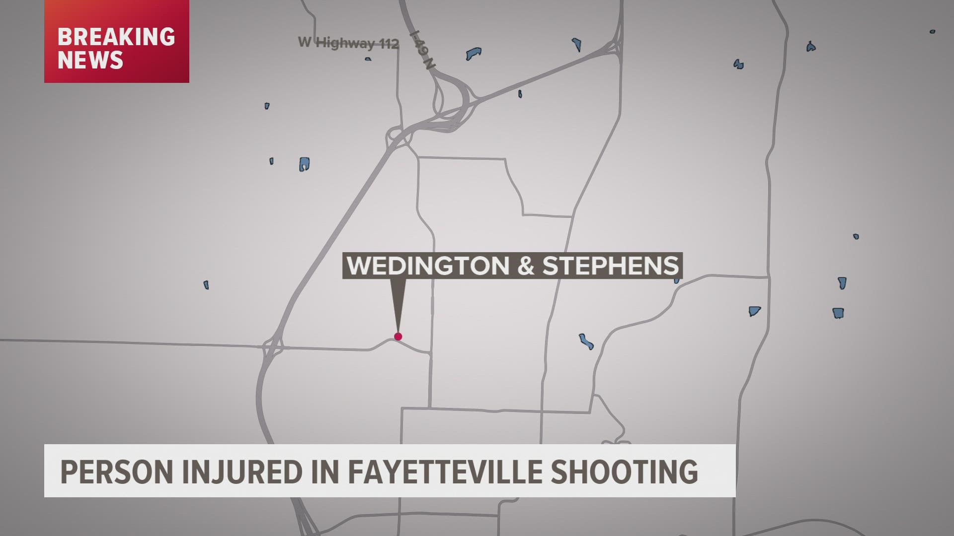 On Tuesday, August 10 at 7:08 P.M., the Fayetteville Police Department received a call about a shooting in the area of W. Wedington Dr. near Stephens Ave. in Fayette