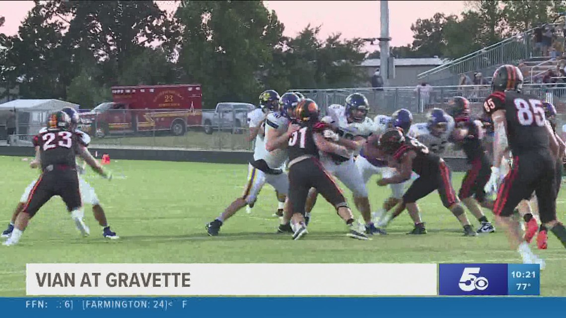 Vian vs. Gravette High School Football Highlights