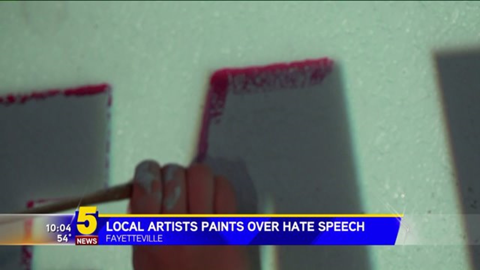 Local Artist Paints Over Hate Speech