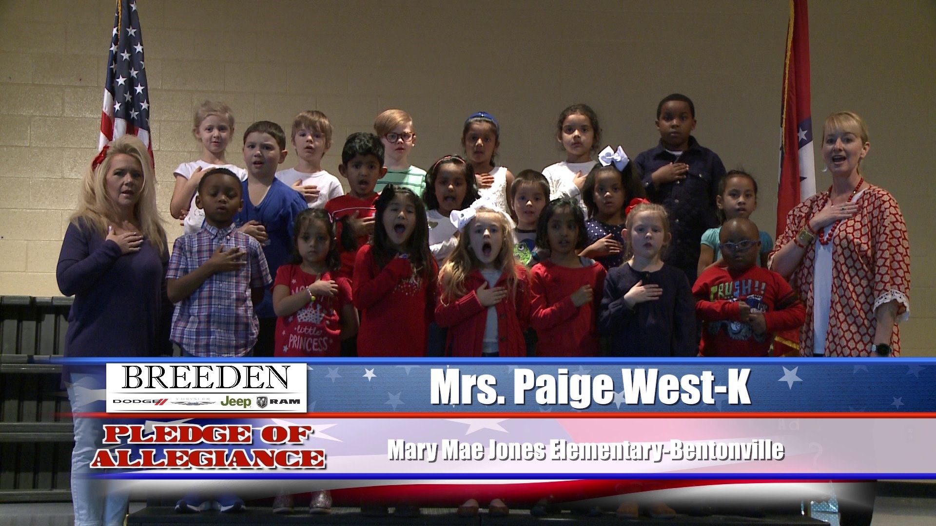Mary Mae Jones Elementary, Bentonville - Mrs. Paige West - Kindergarten