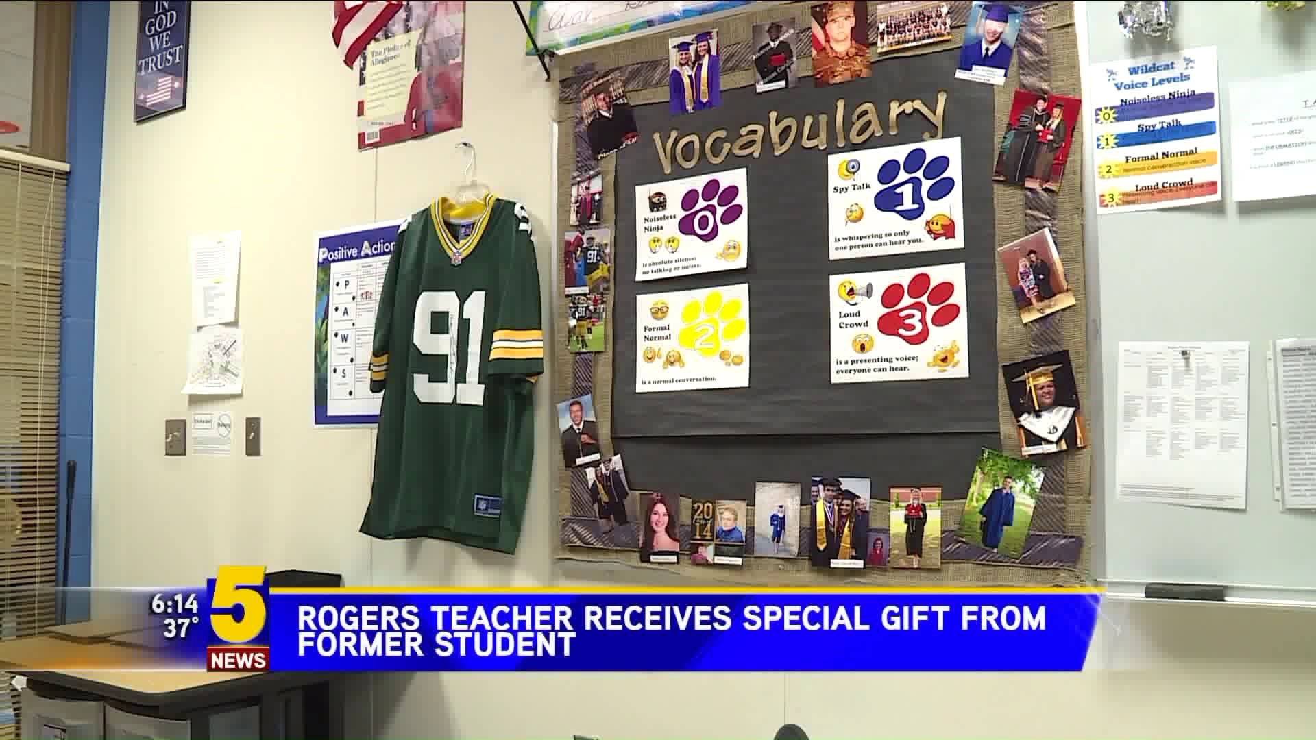 Rogers Teacher Receives Special Gift From Former Student