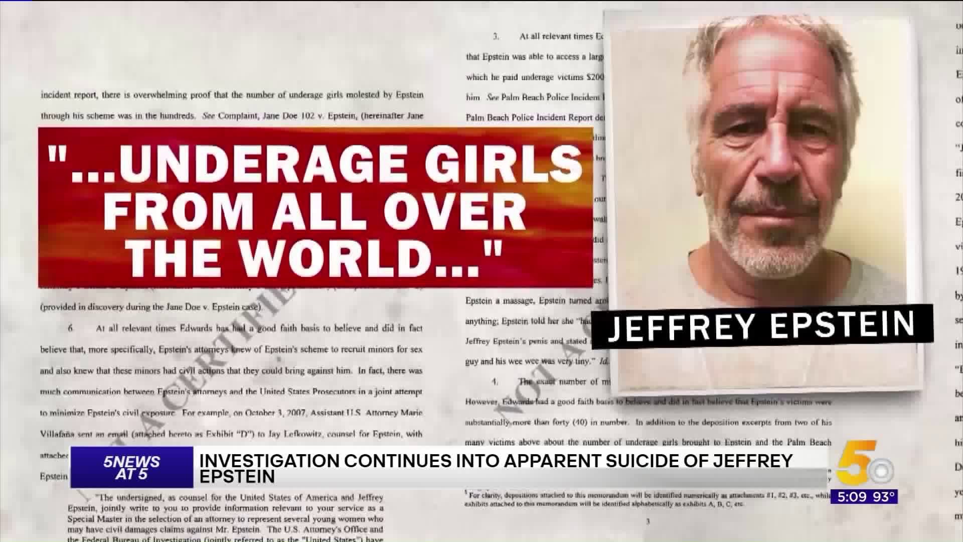 Jeffrey Epstein Investigation Continues