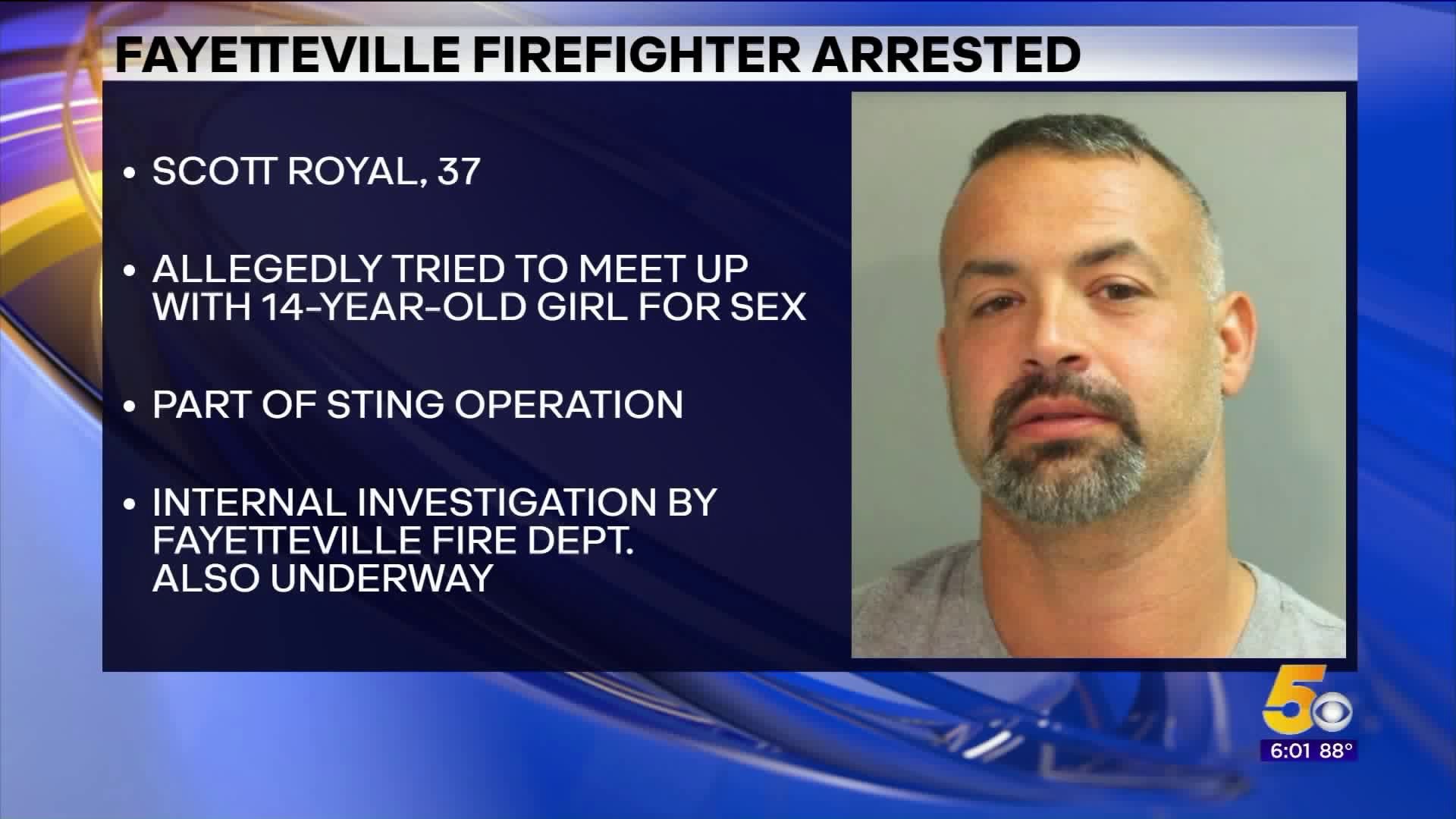 Fayetteville Firefighter Arrested For Online Enticement Of Minor