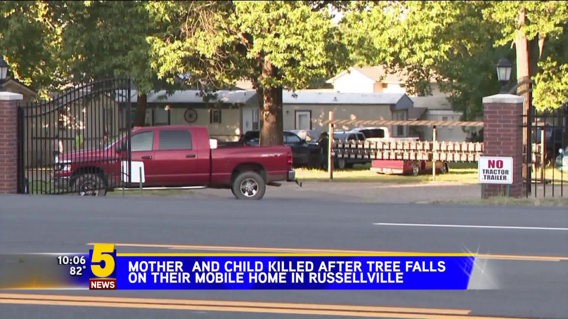 Tree Falls On Home Kills Mom & Child