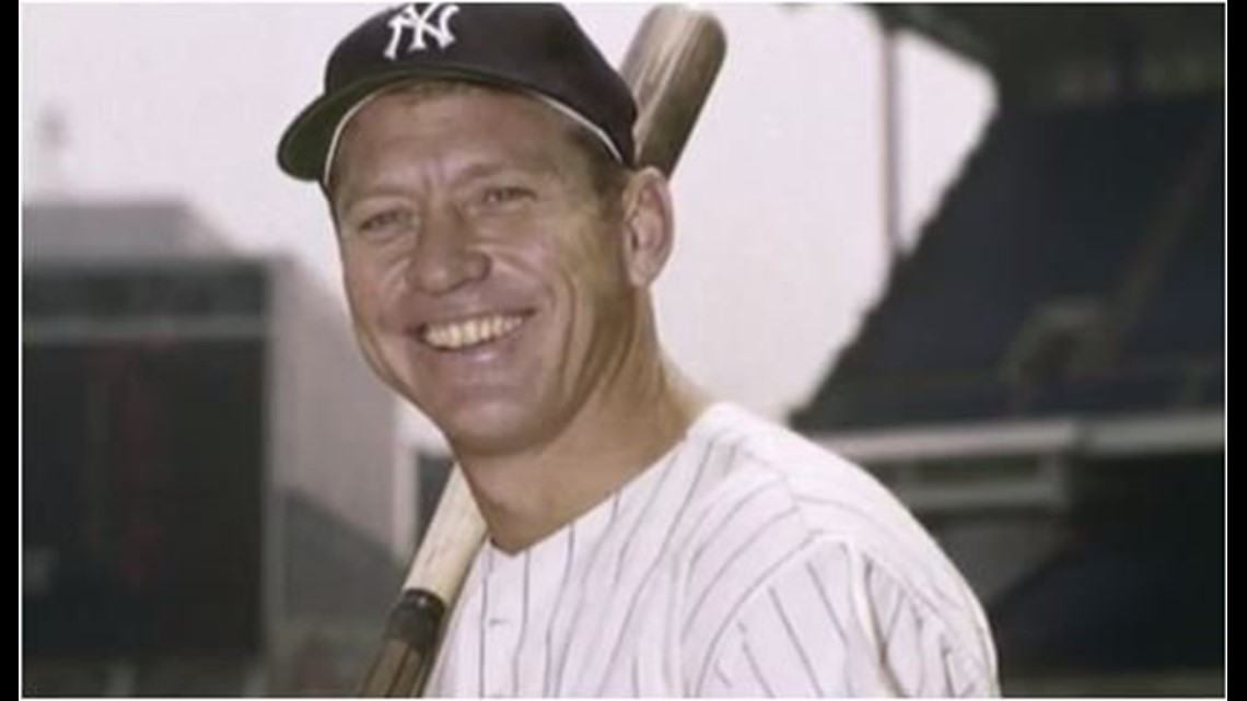 Download Mickey Mantle Throwing Cap Wallpaper