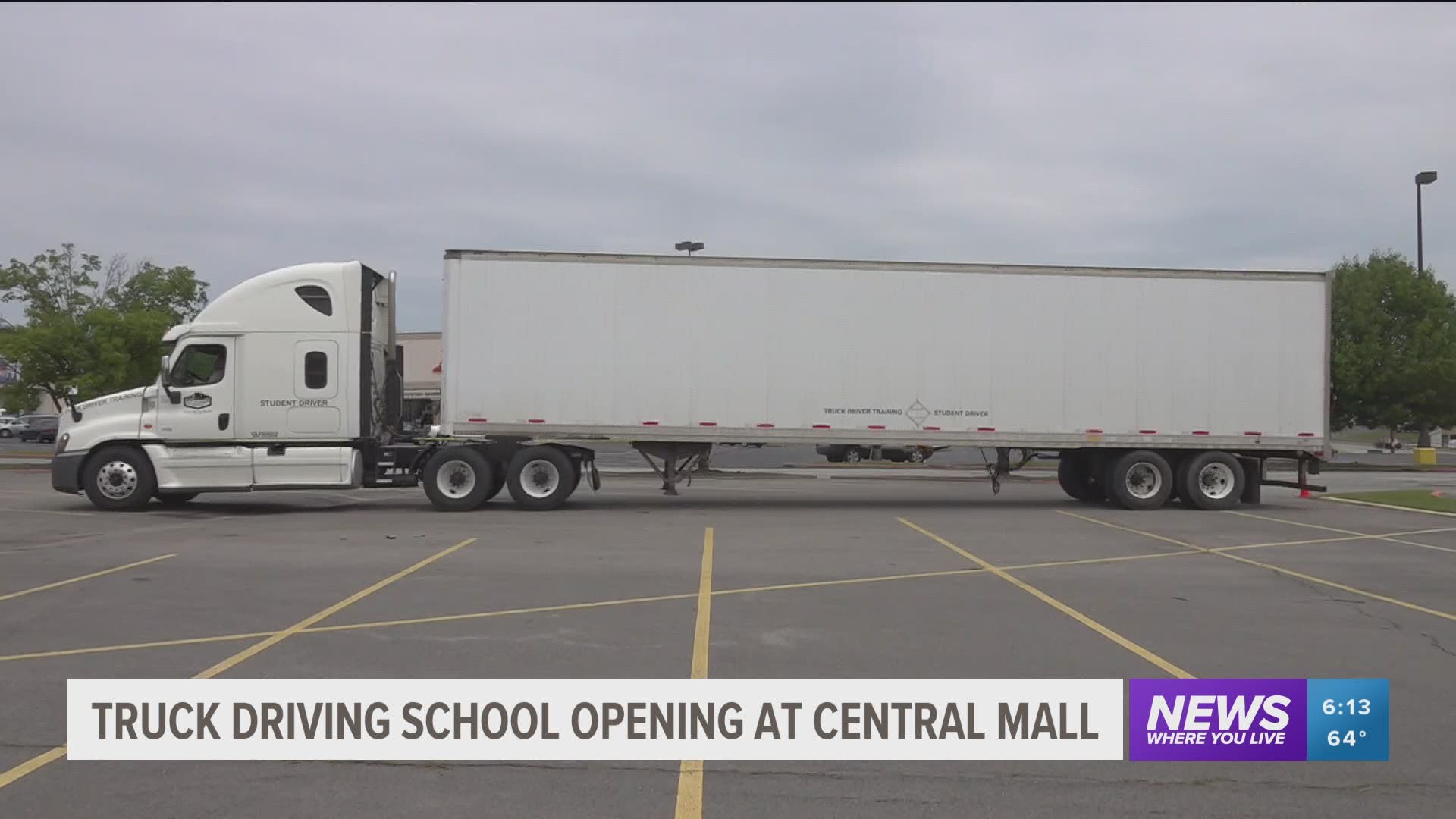 The mall property owners and Dillard’s management granted approval for the school using the portion of the northeast portion of the parking lot.