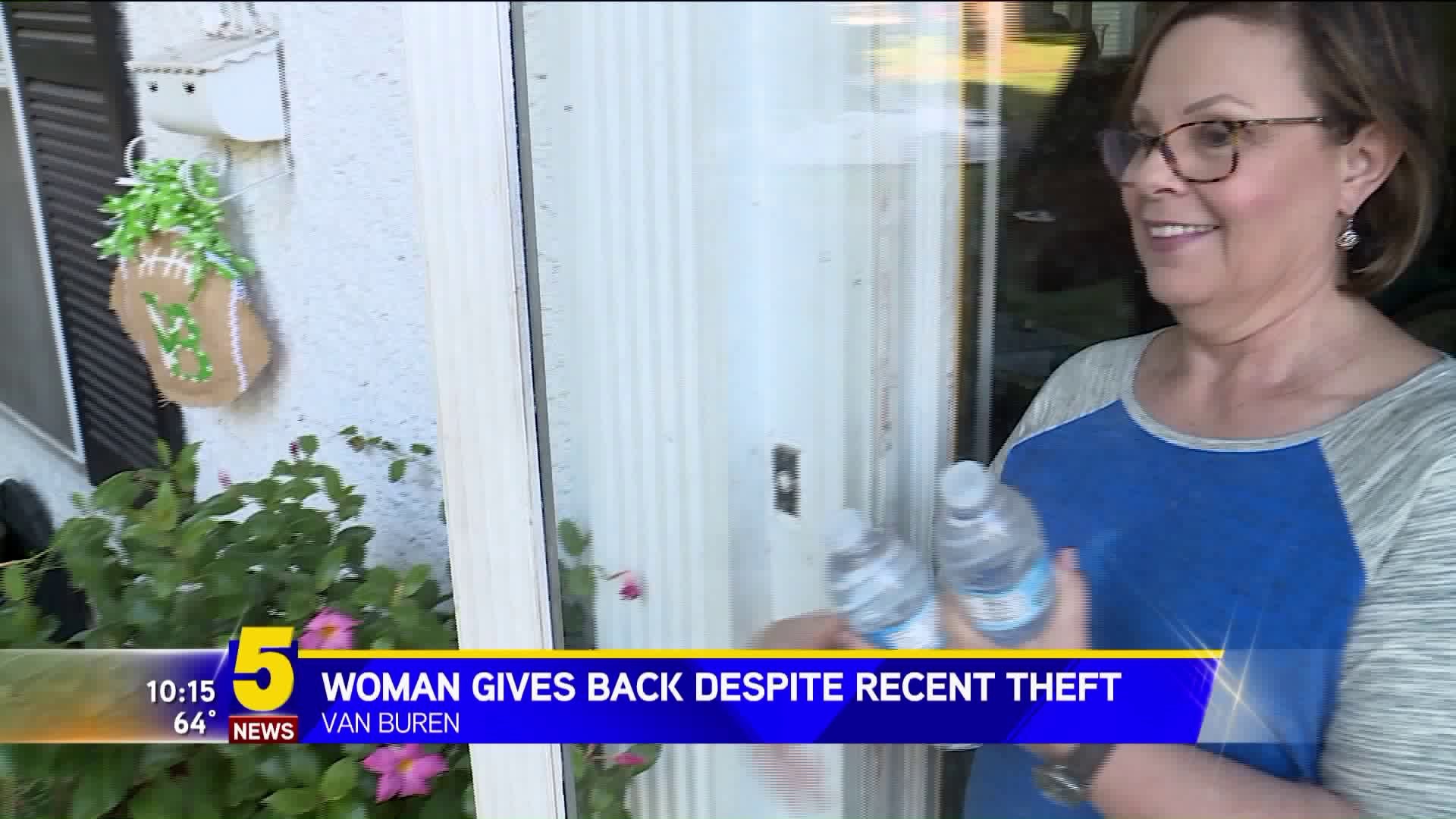 Woman Gives Back Despite Recent Theft