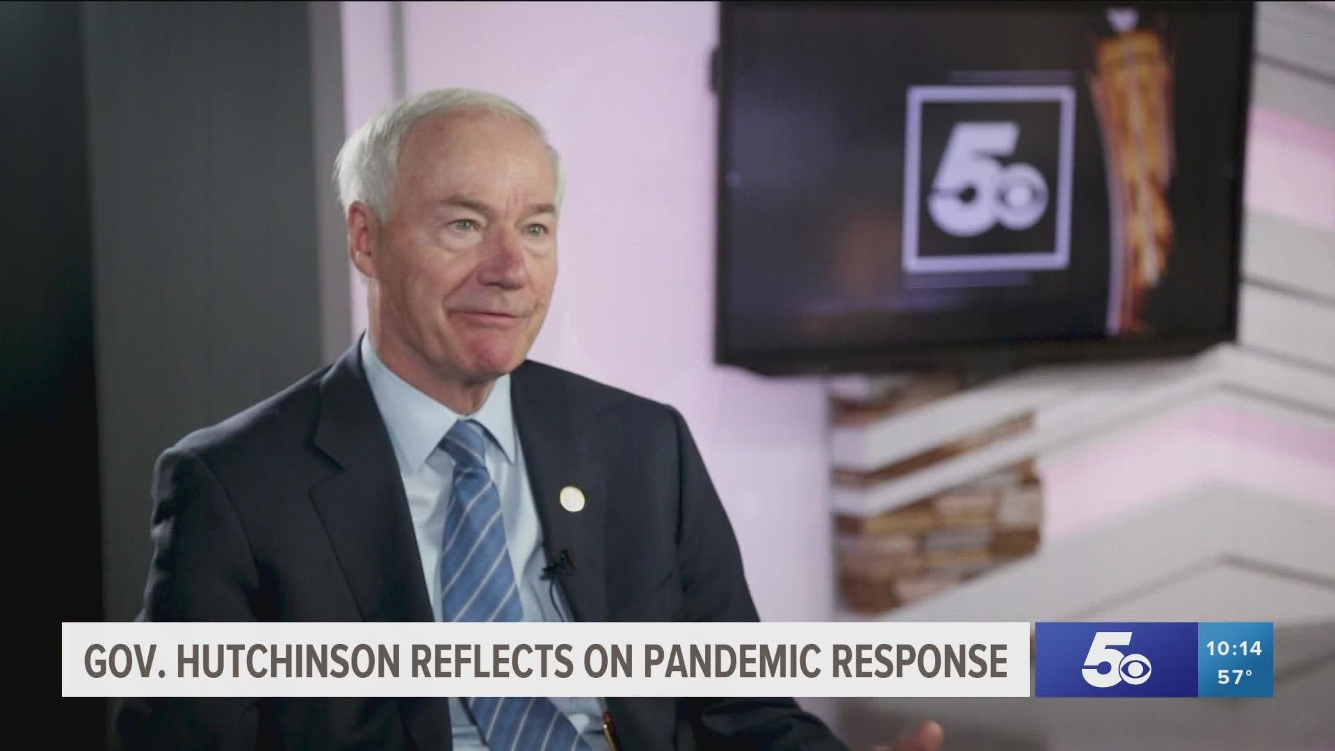 Gov. Asa Hutchinson opens up about how he led the state through the pandemic and what happened behind closed doors as he worked with world leaders to combat COVID-19
