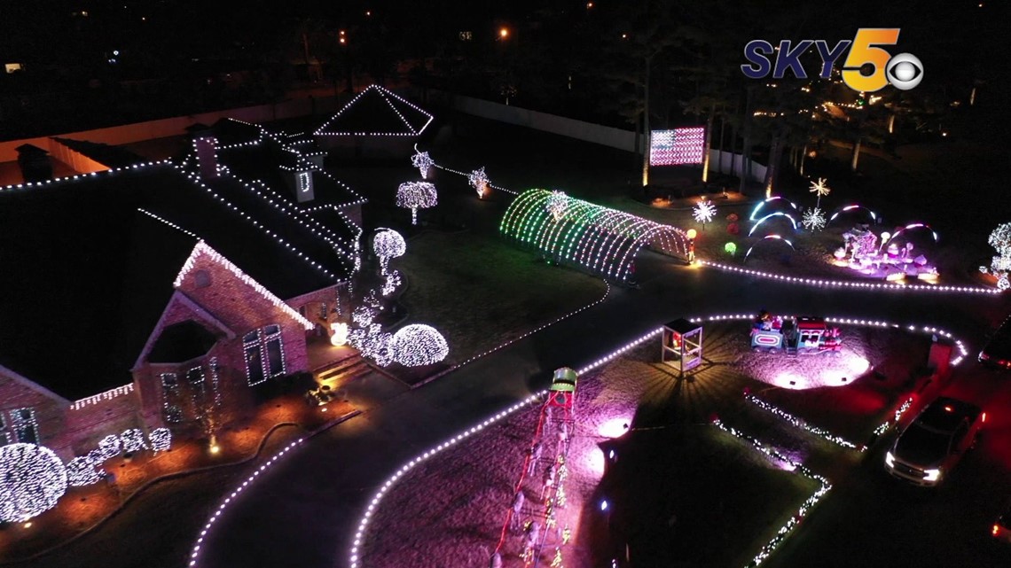 Hodo Christmas Light Display Via 5NEWS Drone And A Message From Mr