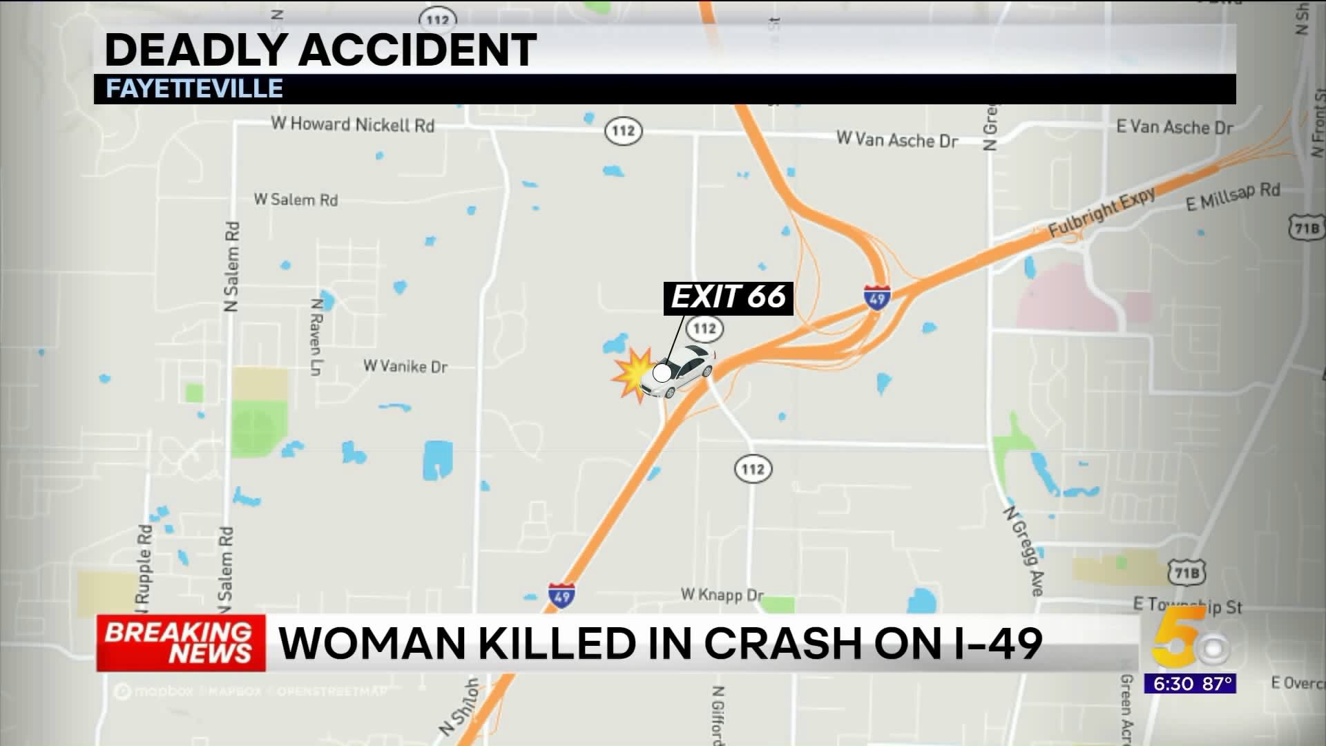 One Person Dead In I-49 Crash