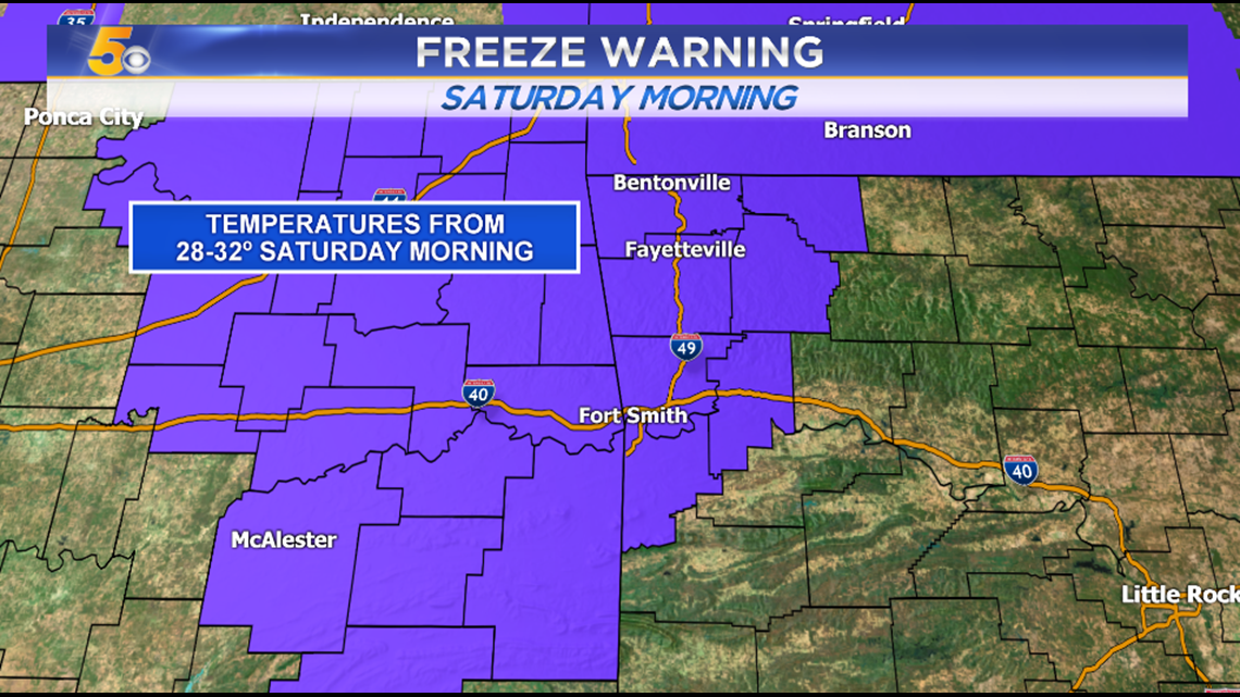 Freeze Warning In Effect Tonight, Saturday Morning | 5newsonline.com