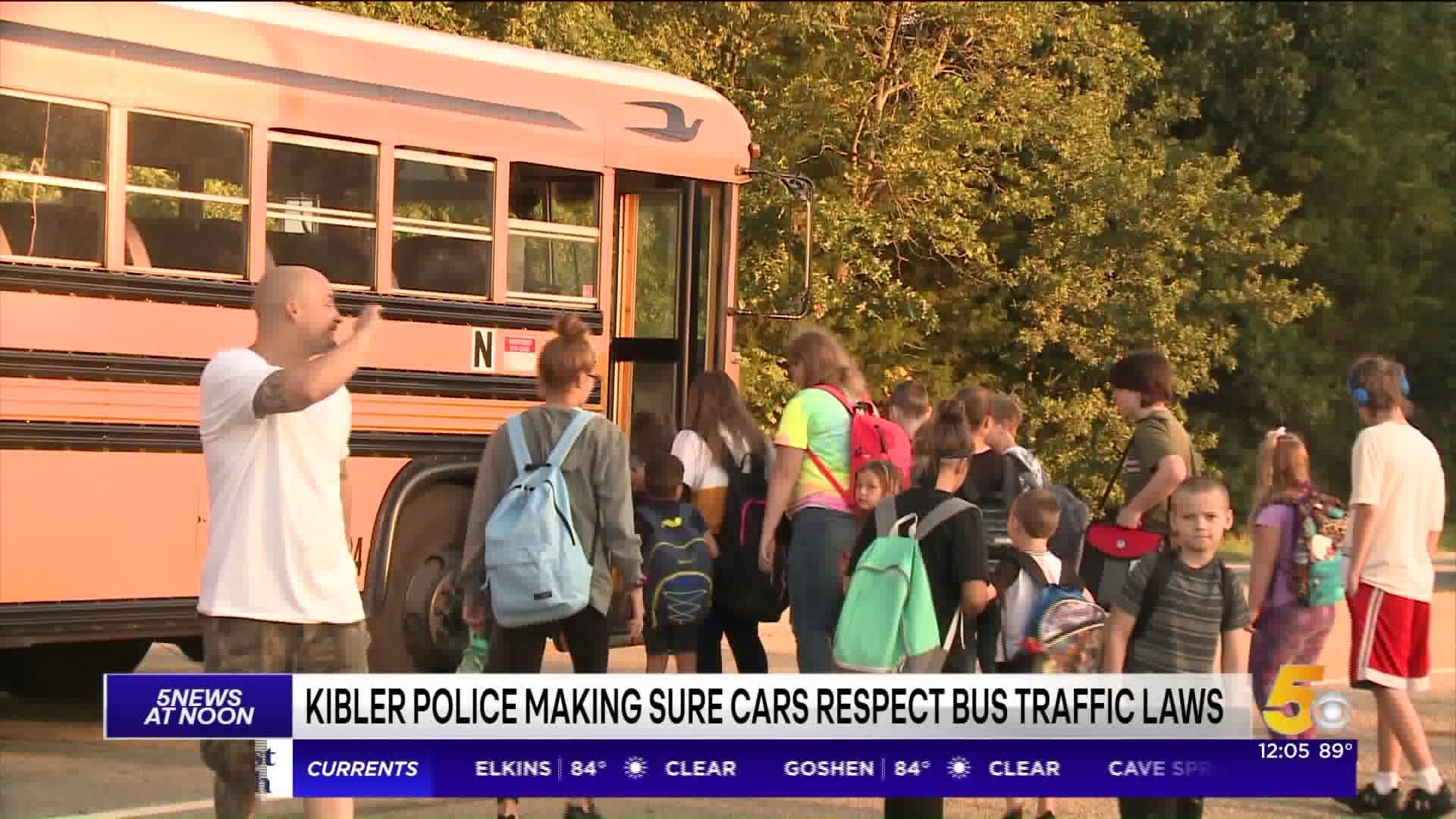 Kibler Police Watch School Buses